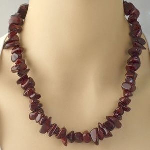 Black Cherry Painted Quartzite Necklace Set